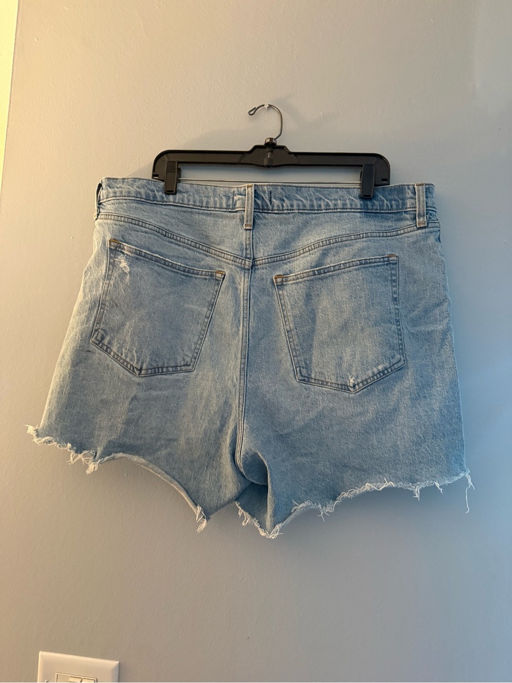 The Dad Shorts High-Rise Blue Denim Cutoff Shorts - Picture 5 of 5